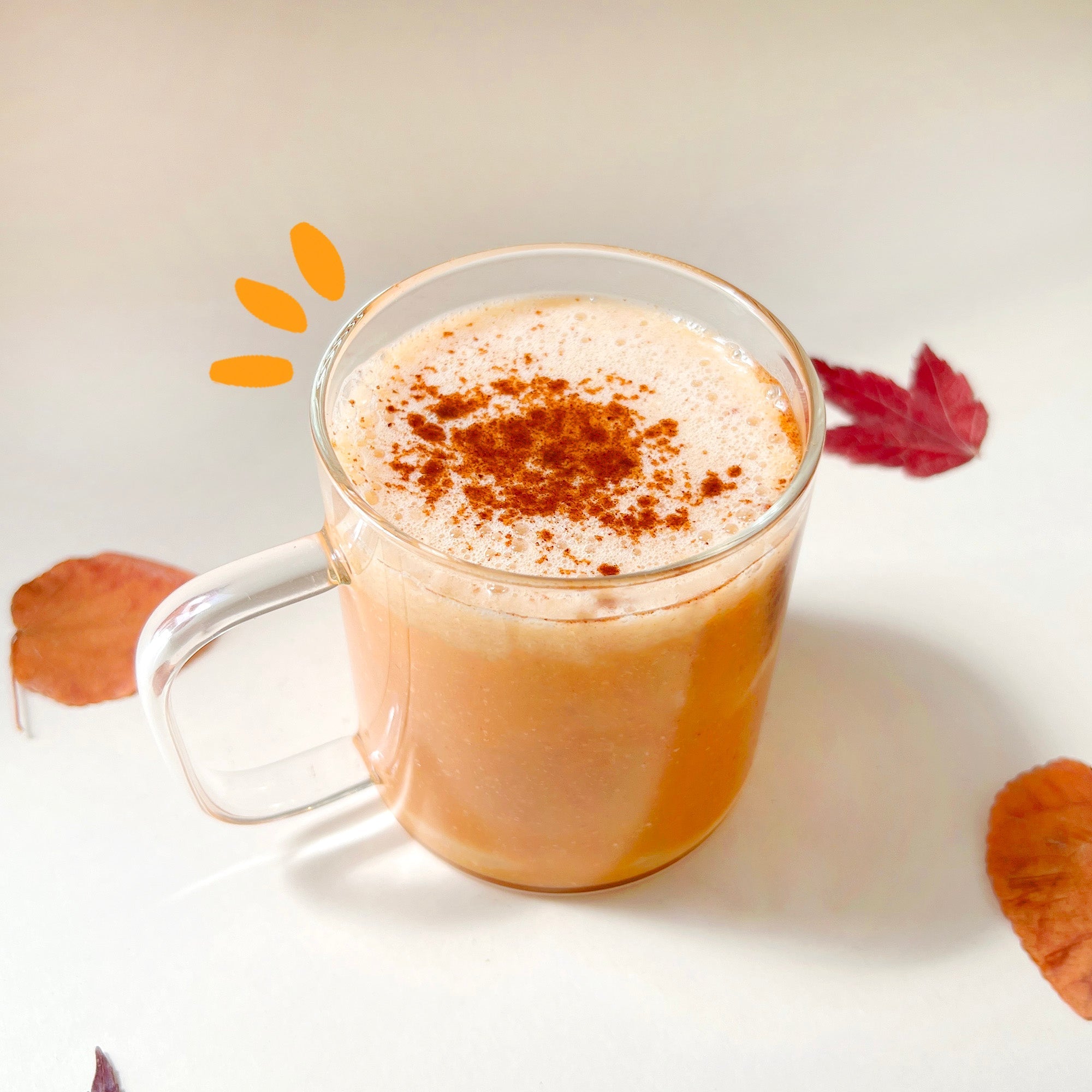 Pumpkin Bright Boost Latte in a cup