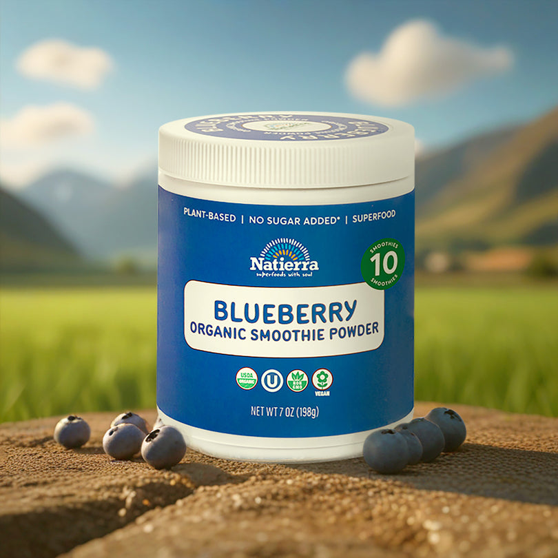 Blueberry organic smoothie powder