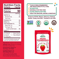 Nutritional Fact Panel Information of Organic Strawberries