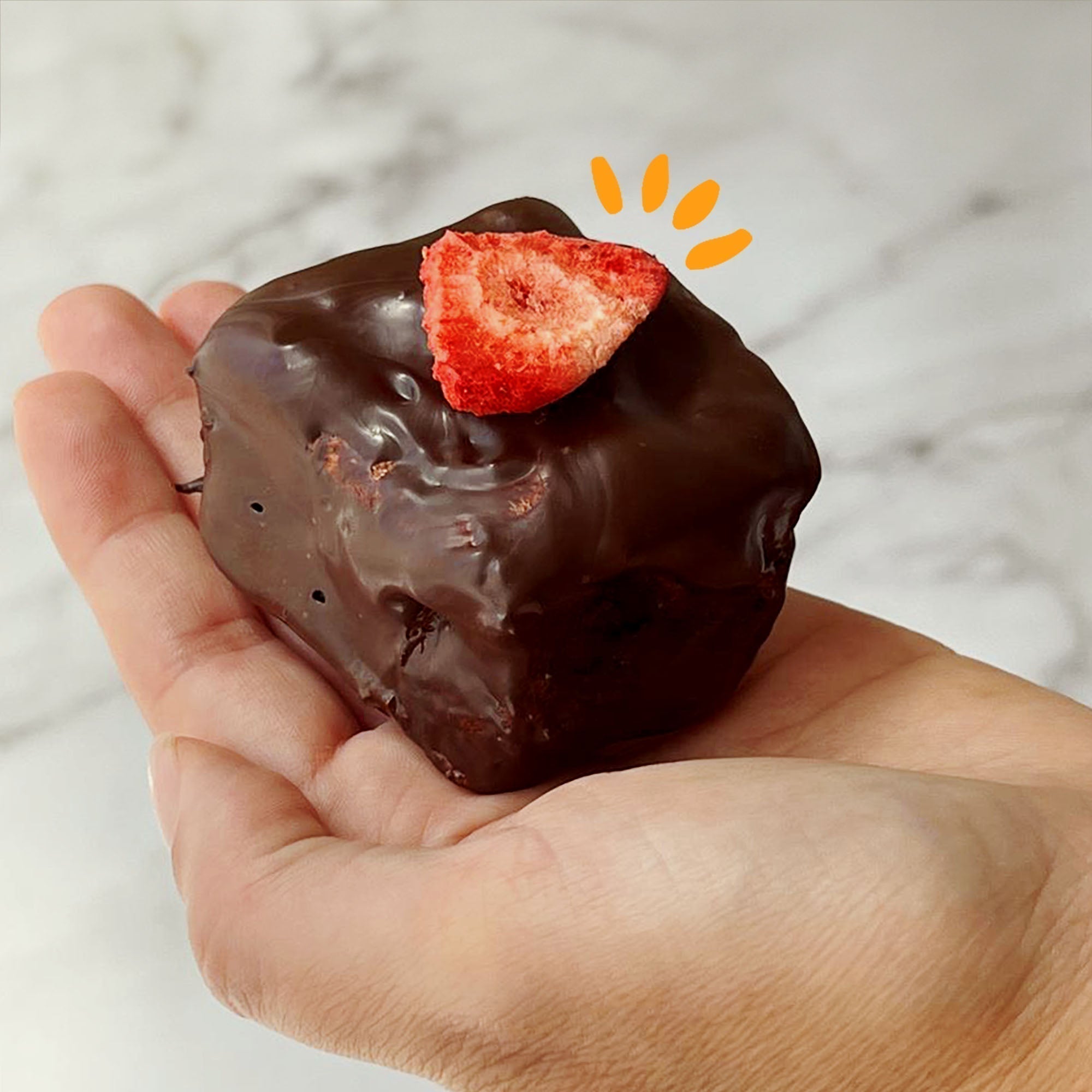 Chocolate Marshmallow Strawberry cube 