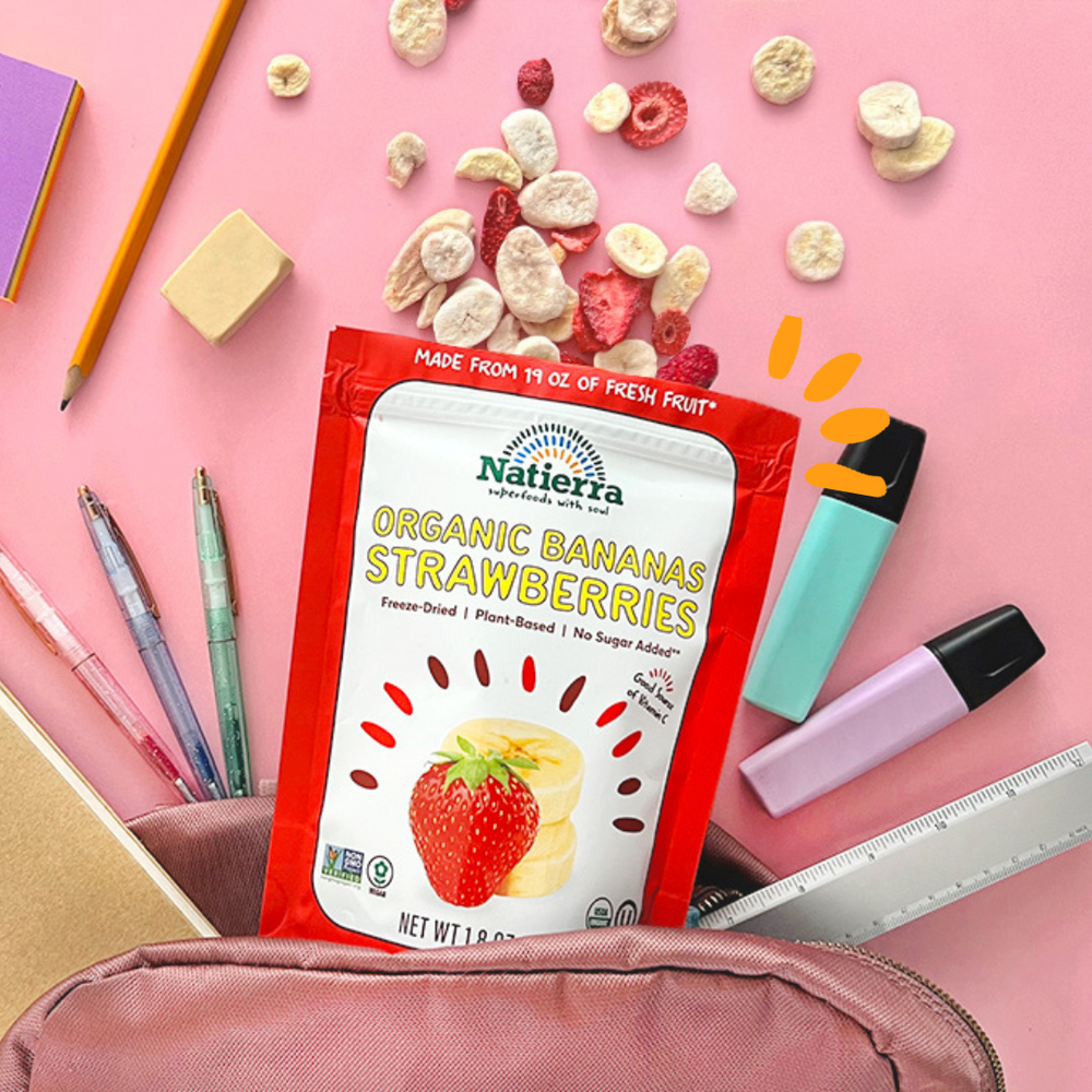 A Classic Duo: Organic Freeze-Dried Bananas & Strawberries