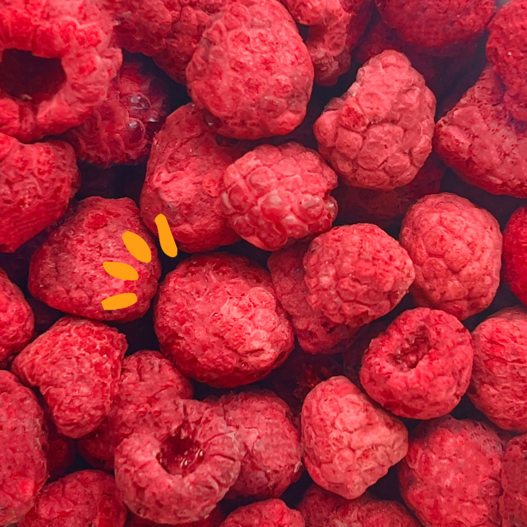 Freeze-dried raspberries