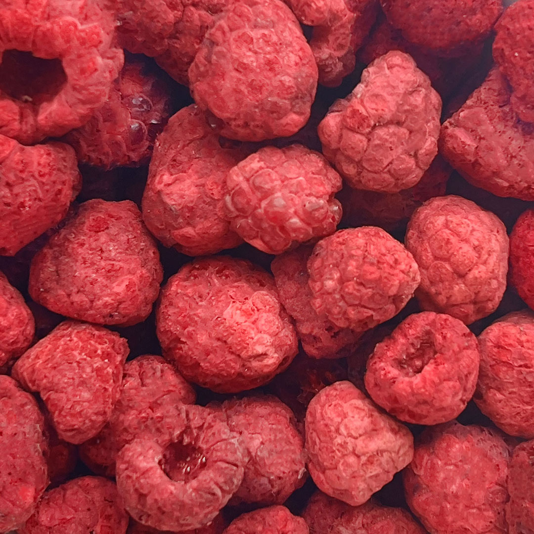 Freeze-dried raspberries