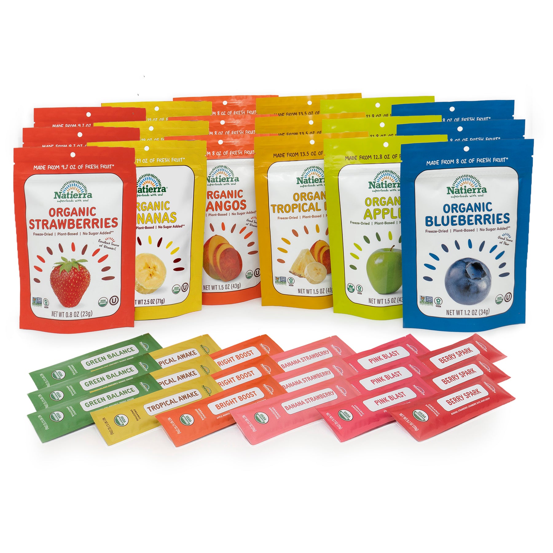 Organic Snack and Smoothies 18 Pack