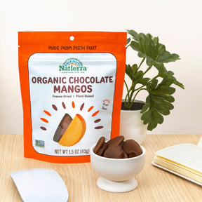 Natierra Organic Chocolate Covered Mangos on a desk thumbnail