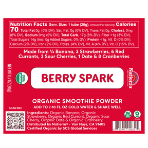 Natierra Berry Spark Smoothie Powder nutrition facts thumbnail